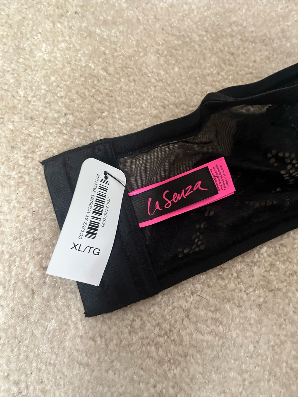 La Senza Black Lace Longline Push-Up Bra - NWT - Size XL - Picture 9 of 9